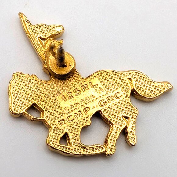 Vintage Enamel RCMP GRC Royal Canadian Mounted Police Brooch Pin Souvenir - Picture 7 of 11